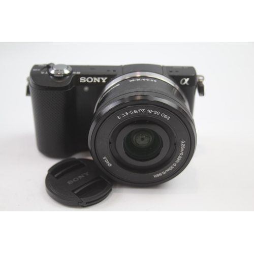 243 - Sony Alpha 5000 DIGITAL CAMERA w/ Sony Power Zoom 16-50mm Lens WORKING no battery supplied