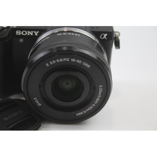 243 - Sony Alpha 5000 DIGITAL CAMERA w/ Sony Power Zoom 16-50mm Lens WORKING no battery supplied