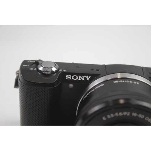 243 - Sony Alpha 5000 DIGITAL CAMERA w/ Sony Power Zoom 16-50mm Lens WORKING no battery supplied