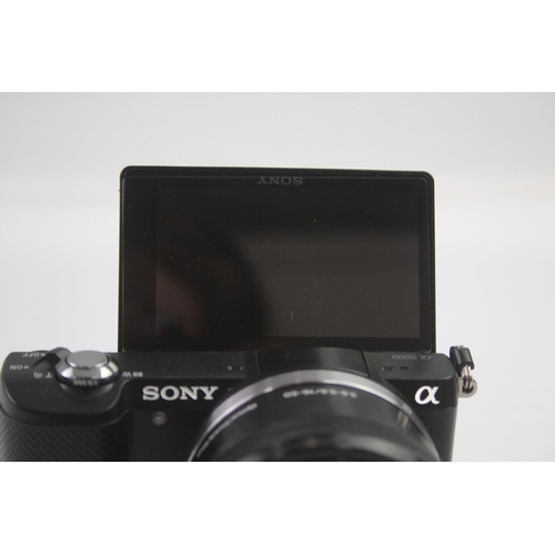 243 - Sony Alpha 5000 DIGITAL CAMERA w/ Sony Power Zoom 16-50mm Lens WORKING no battery supplied