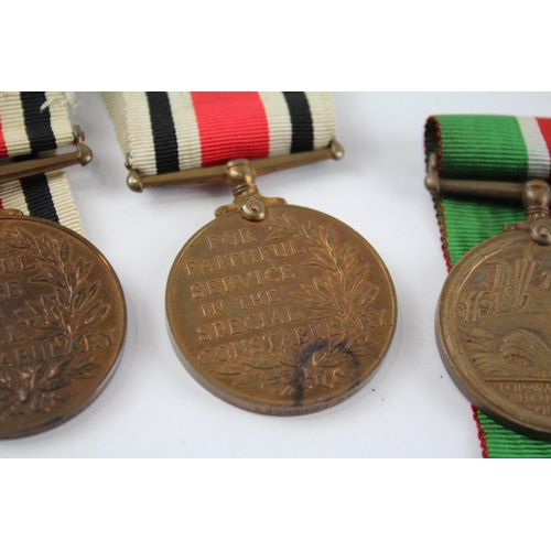 252 - 3 x GV - WW.I Medals Inc. Special Constabulary To Sam Fearnley & Edward D. Wood