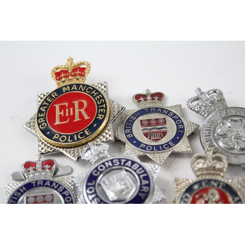 267 - 8 x Police Cap Badges Inc. Kings Crown - Birkenhead Borough - Bristol Etc