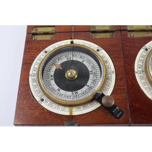 271 - 2 x Antique F. Barker & Son Compasses One Dated 1918