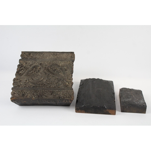 273 - 3 x antique printing plates / blocks