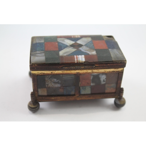 281 - multi gemstone trinket box