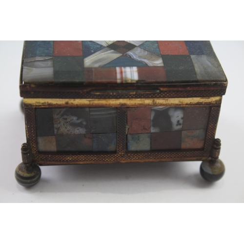 281 - multi gemstone trinket box