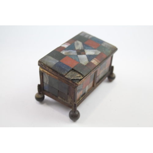 281 - multi gemstone trinket box