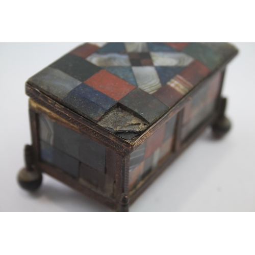 281 - multi gemstone trinket box