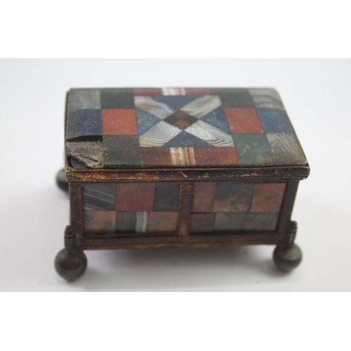 281 - multi gemstone trinket box