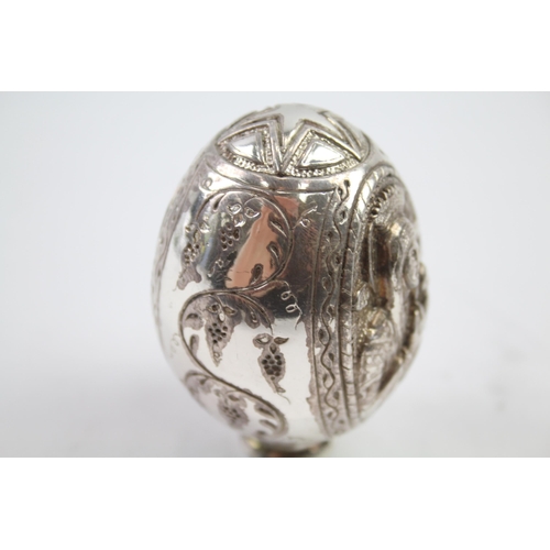 292 - stamped .950 silver religious iconography decorative egg