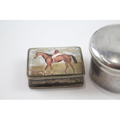 295 - 3 x .925 sterling pill / trinket boxes