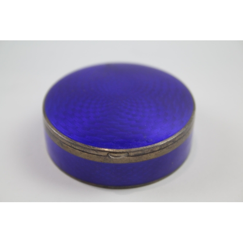 299 - .935 guilloche enamel pill box