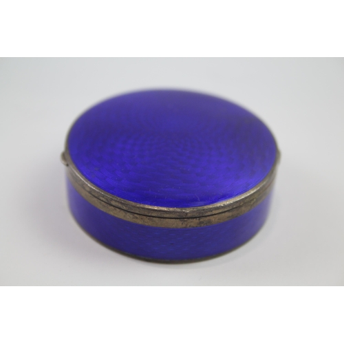 299 - .935 guilloche enamel pill box