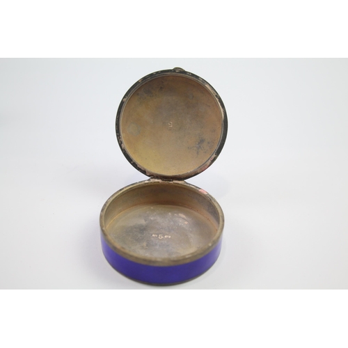 299 - .935 guilloche enamel pill box