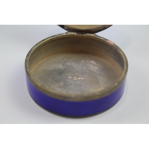 299 - .935 guilloche enamel pill box