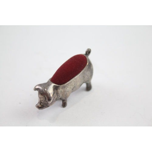 307 - .925 sterling novelty pig pin cushion