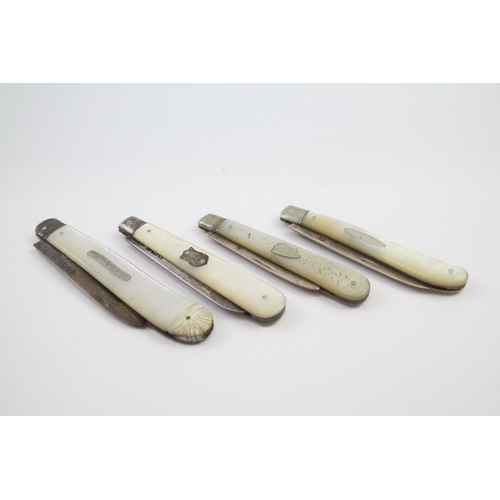 311 - 4 x .925 sterling mop knives