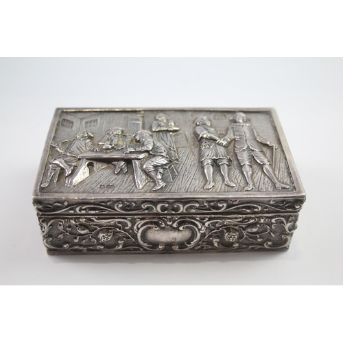 339 - .930 silver figural cigarette / trinket box