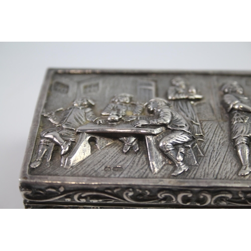 339 - .930 silver figural cigarette / trinket box