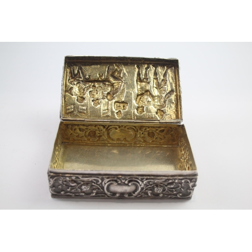 339 - .930 silver figural cigarette / trinket box