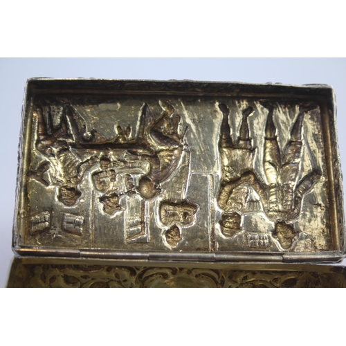 339 - .930 silver figural cigarette / trinket box