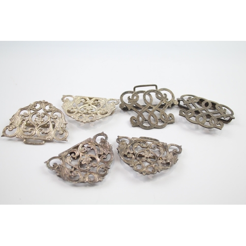 343 - 3 x .925 sterling ladies belt buckles