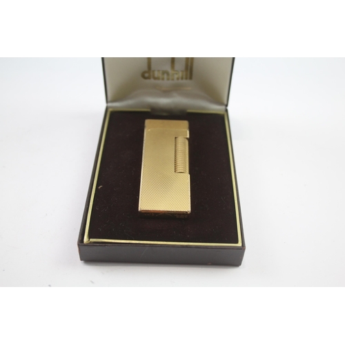 354 - Gold Plated Vintage Cased Dunhill Lighter