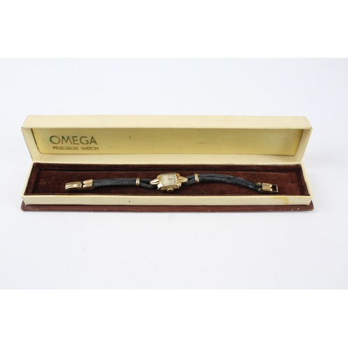 370 - OMEGA Women's Vintage Gold Plated WRISTWATCH Hand-wind WORKING Boxed