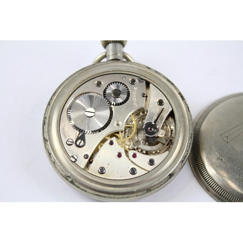 377 - Royal Navy Issued Gents WWII Era POCKET WATCH Hand-wind WORKING