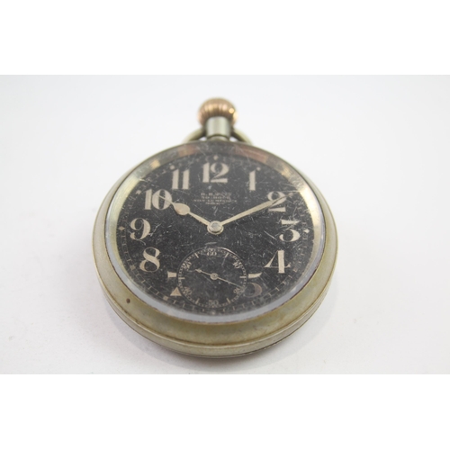 393 - OMEGA WWI Military Issued Open Face POCKET WATCH Hand-wind