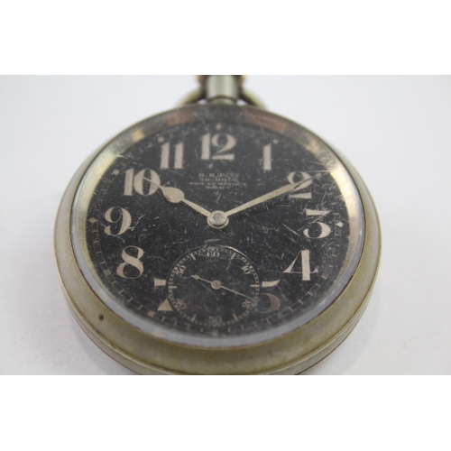 393 - OMEGA WWI Military Issued Open Face POCKET WATCH Hand-wind