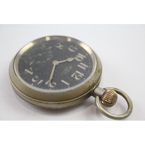 393 - OMEGA WWI Military Issued Open Face POCKET WATCH Hand-wind