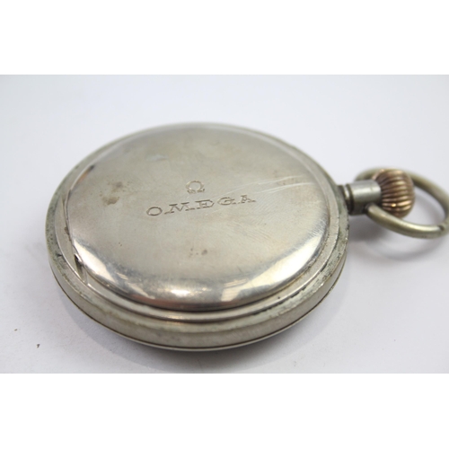 393 - OMEGA WWI Military Issued Open Face POCKET WATCH Hand-wind