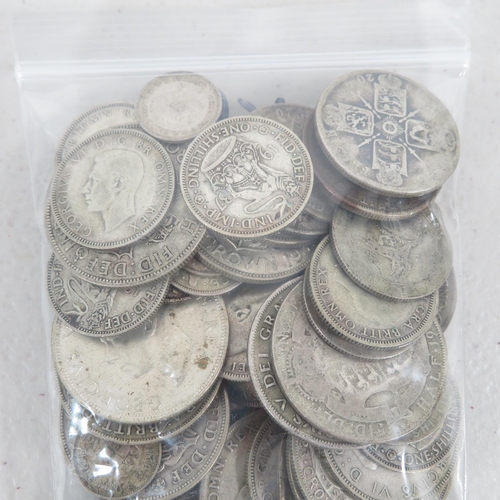 425 - 500g of pre-1947 British silver coinage