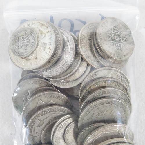 427 - 500g pre-1947 English silver coinage