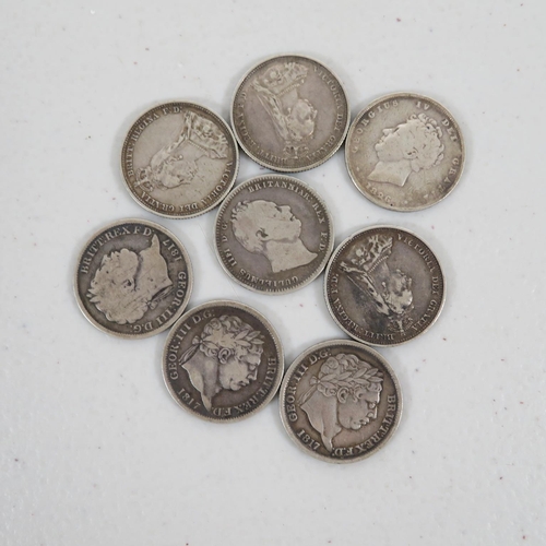 429 - Pre-Victorian English silver coinage 44g