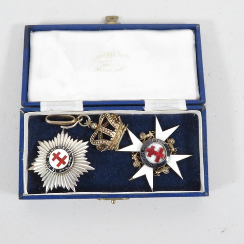 435 - 2x HM silver and enamel medals total weight 87g