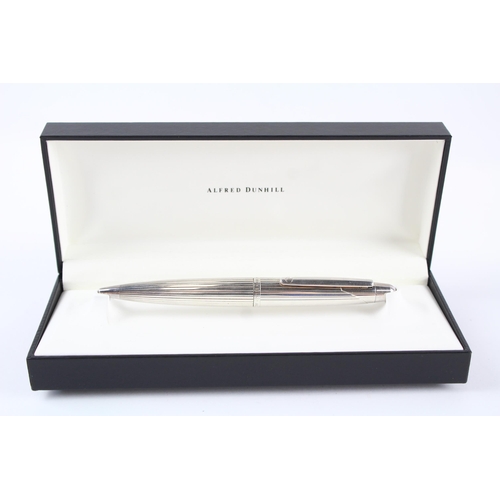 450 - Alfred DUNHILL Silver Plated Ballpoint Pen / Biro WRITING In Original Box