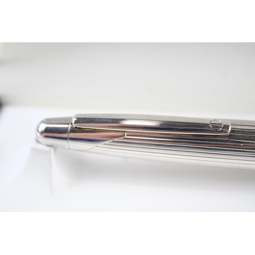 450 - Alfred DUNHILL Silver Plated Ballpoint Pen / Biro WRITING In Original Box