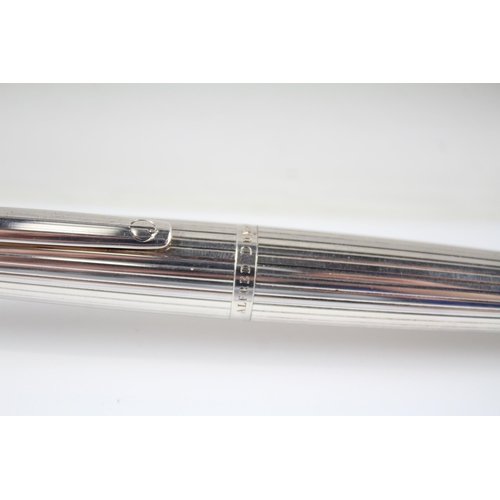 450 - Alfred DUNHILL Silver Plated Ballpoint Pen / Biro WRITING In Original Box