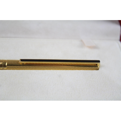 452 - Vintage S.T DUPONT Gold Plated Cased Ballpoint Pen w/ Original Box - 54ABK55