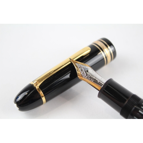 455 - MONTBLANC Meisterstuck No.149 Black Fountain Pen w/ 14ct Gold Nib WRITING