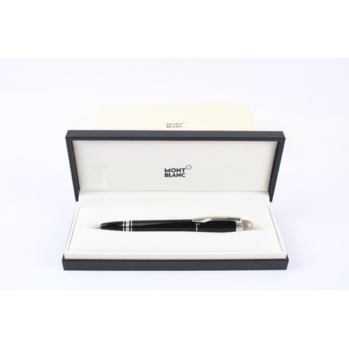 458 - MONTBLANC StarWalker Black Fountain Pen w/ 14ct White Gold Nib Original Box