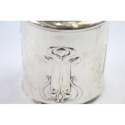 327 - .925 sterling art nouveau caddy