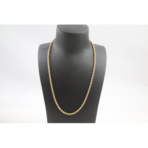 180 - Gold tone rope link necklace by designer Christian Dior