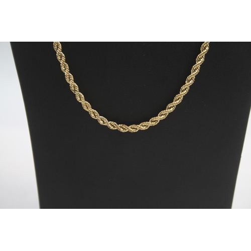 180 - Gold tone rope link necklace by designer Christian Dior