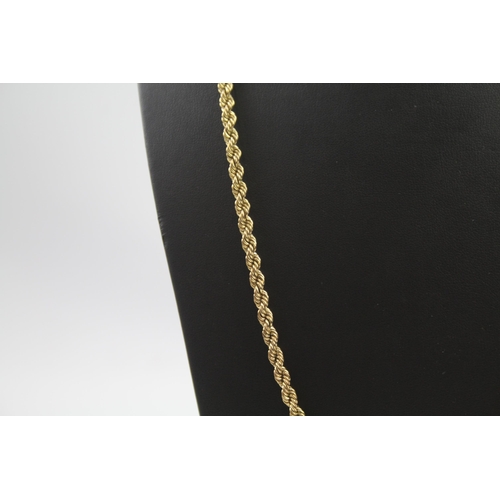 180 - Gold tone rope link necklace by designer Christian Dior