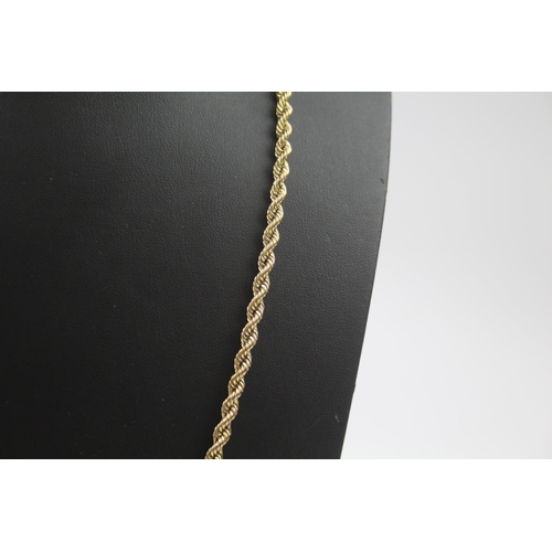 180 - Gold tone rope link necklace by designer Christian Dior