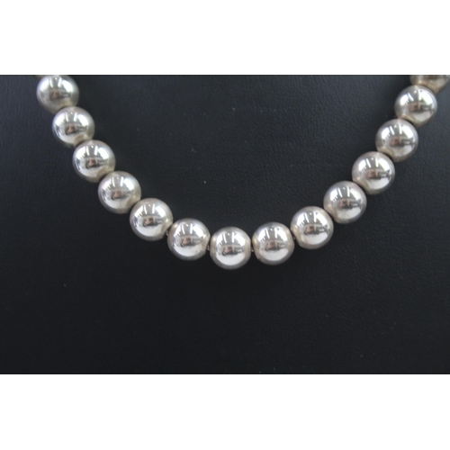 209 - Silver ball necklace by designer Tiffany & Co