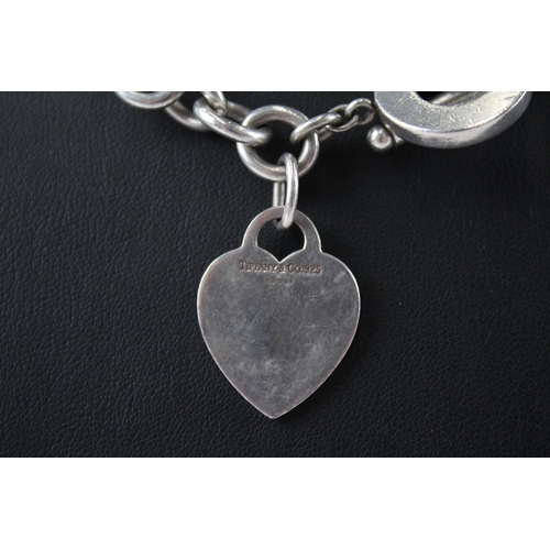 211 - Silver necklace with heart tag by designer Tiffany & Co